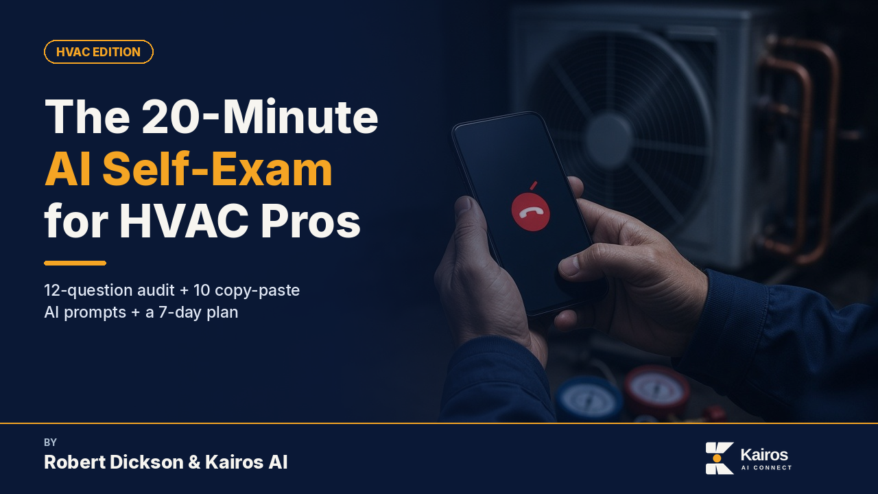 Cover of The 20-Minute AI Self-Exam for HVAC Pros by Robert Dickson & Kairos AI
